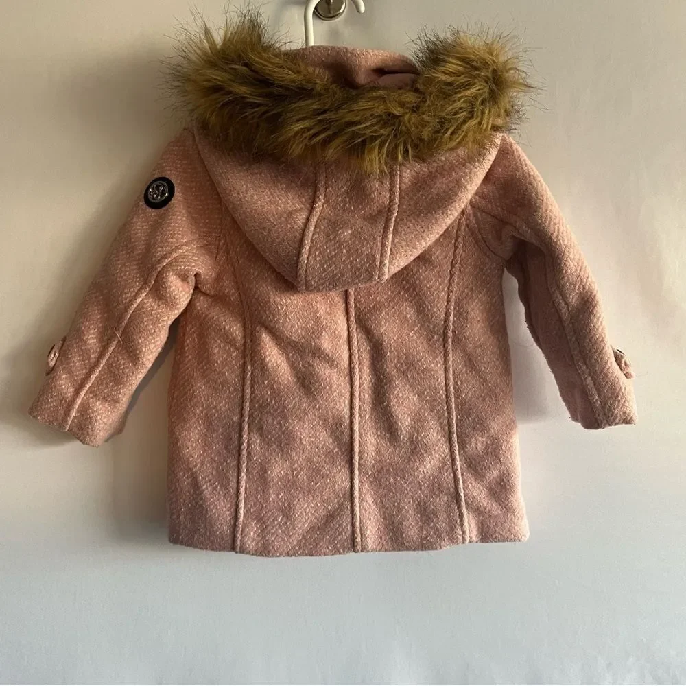 Jessica Simpson Pink Winter Coat with Fur Hood